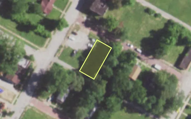 Aerial view of 5568 TERRY AV — vacant lot, St. Louis with approximate parcel outline