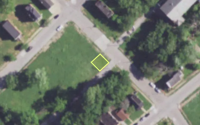 Aerial view of 5219 EMILY ST — vacant lot, St. Louis with approximate parcel outline