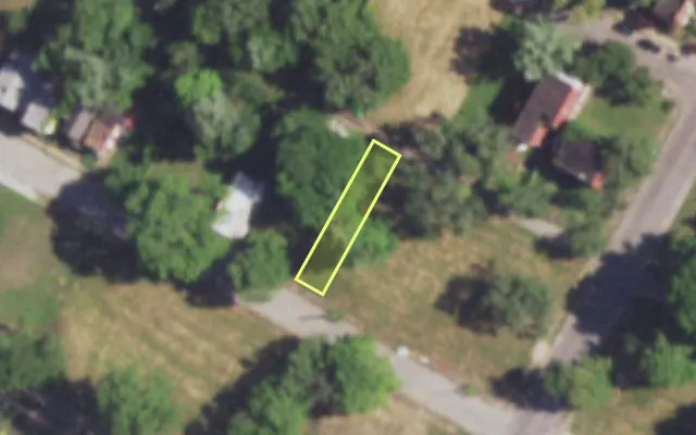 Aerial view of 4419 COTE BRILLIANTE AV — vacant lot, St. Louis with approximate parcel outline