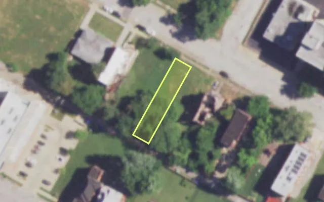 Aerial view of 3962 ENRIGHT AV — vacant lot, St. Louis with approximate parcel outline