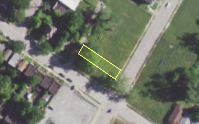 Aerial view of 1405 GOODFELLOW BLVD — vacant lot, St. Louis with approximate parcel outline