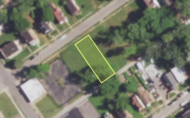 Aerial view of 5420 ORIOLE AV — vacant lot, St. Louis with approximate parcel outline