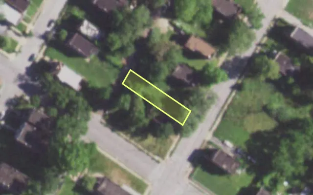 Aerial view of 1461 GOODFELLOW BLVD — vacant lot, St. Louis with approximate parcel outline