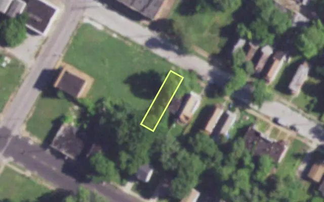 Aerial view of 4146 PENROSE ST — vacant lot, St. Louis with approximate parcel outline