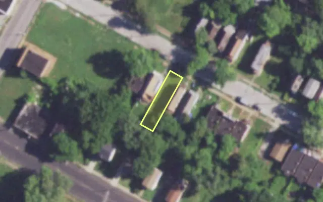 Aerial view of 4140 PENROSE ST — vacant lot, St. Louis with approximate parcel outline