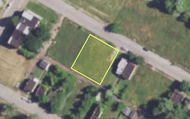 Aerial view of 4048 GARFIELD AV — vacant lot, St. Louis with approximate parcel outline