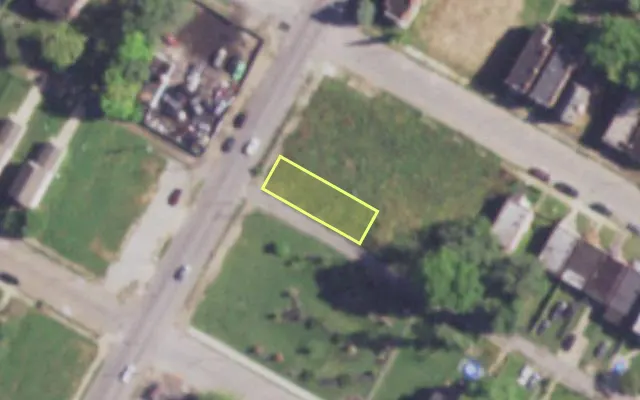 Aerial view of 2514 VANDEVENTER PL — vacant lot, St. Louis with approximate parcel outline