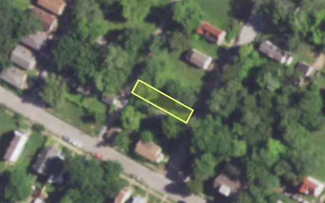 Aerial view of 4111 WALBRIDGE PL — vacant lot, St. Louis with approximate parcel outline