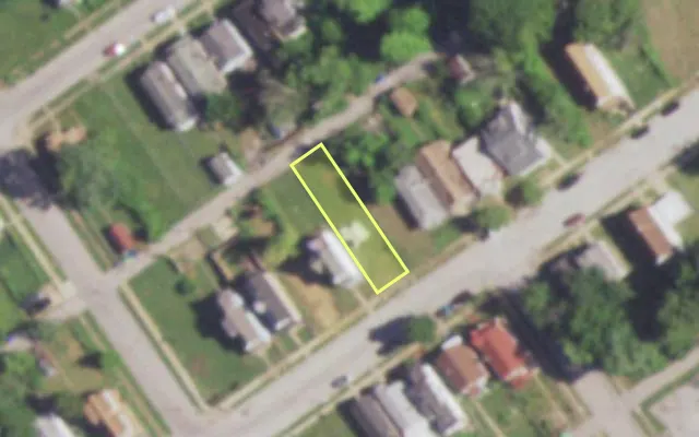 Aerial view of 4917 EMERSON AV — vacant lot, St. Louis with approximate parcel outline