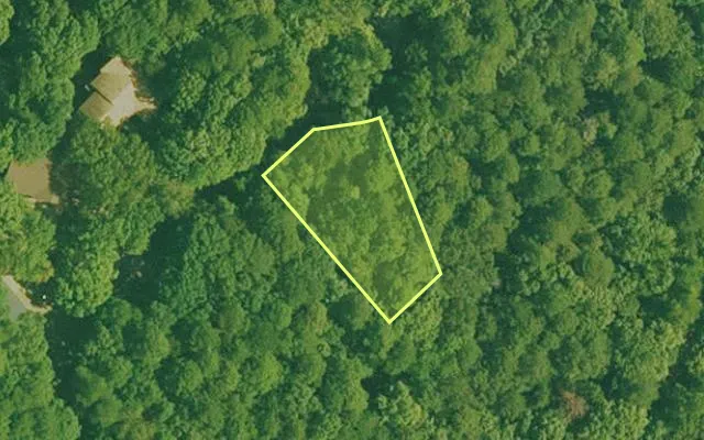Aerial view of GARLAND County parcel 74102 — Arkansas post-auction with approximate parcel outline