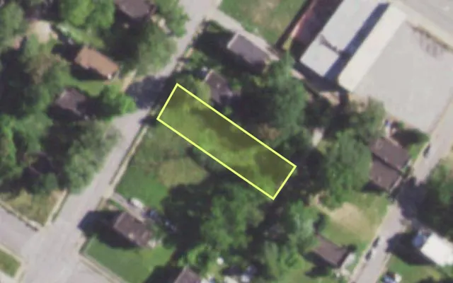 Aerial view of 1472 GOODFELLOW BLVD — vacant lot, St. Louis with approximate parcel outline
