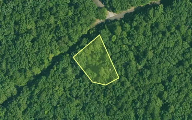 Aerial view of GARLAND County parcel 62115 — Arkansas post-auction with approximate parcel outline