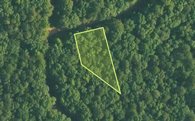 Aerial view of VAN BUREN County parcel 4300-01249-0000 — Arkansas post-auction with approximate parcel outline
