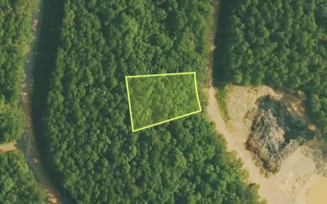 Aerial view of VAN BUREN County parcel 4400-22425-0000 — Arkansas post-auction with approximate parcel outline