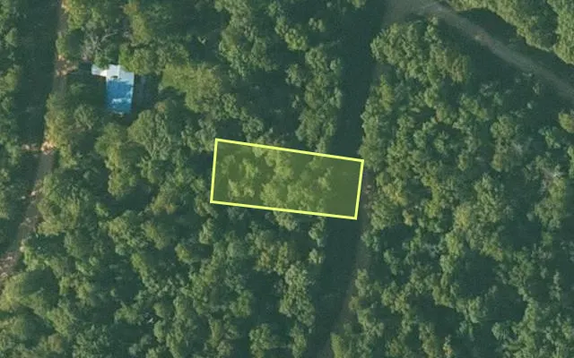 Aerial view of SHARP County parcel 394-00087-000 — Arkansas post-auction with approximate parcel outline