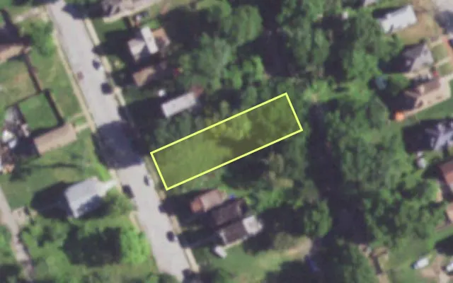 Aerial view of 4338 BLAIR AV — vacant lot, St. Louis with approximate parcel outline
