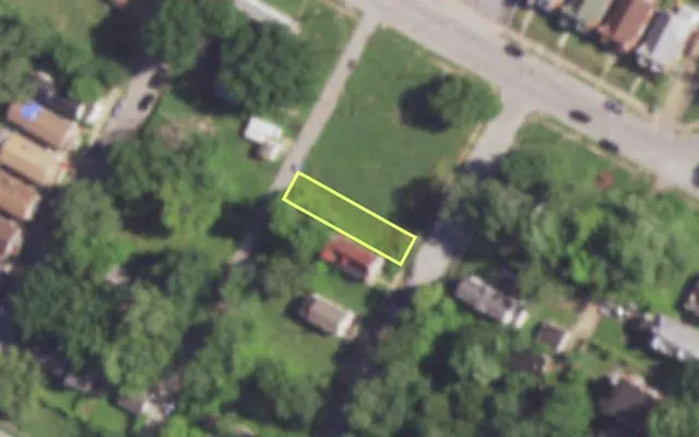 Aerial view of 4127 WALBRIDGE PL — vacant lot, St. Louis with approximate parcel outline