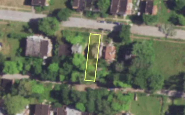 Aerial view of 4720 VERNON AV — vacant lot, St. Louis with approximate parcel outline