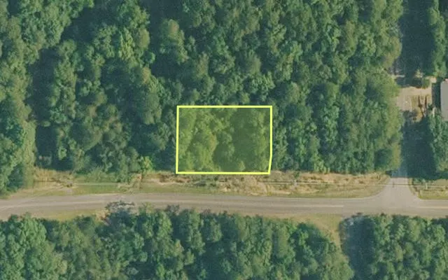 Aerial view of VAN BUREN County parcel 4400-07118-0000 — Arkansas post-auction with approximate parcel outline