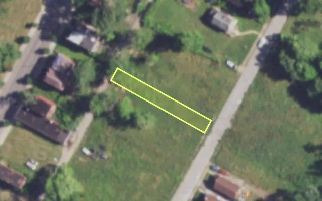 Aerial view of 3109 VINE GROVE AV — vacant lot, St. Louis with approximate parcel outline