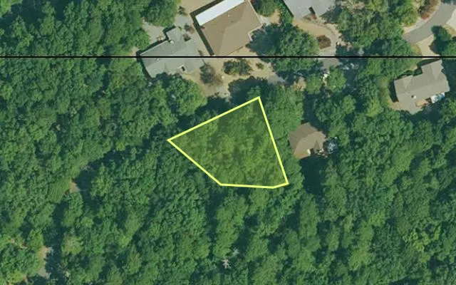 Aerial view of GARLAND County parcel 72931 — Arkansas post-auction with approximate parcel outline