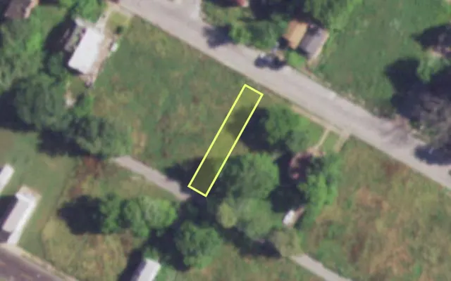 Aerial view of 4326 W LABADIE AV — vacant lot, St. Louis with approximate parcel outline