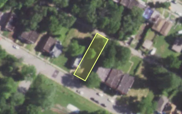Aerial view of 5135 COTE BRILLIANTE AV — vacant lot, St. Louis with approximate parcel outline