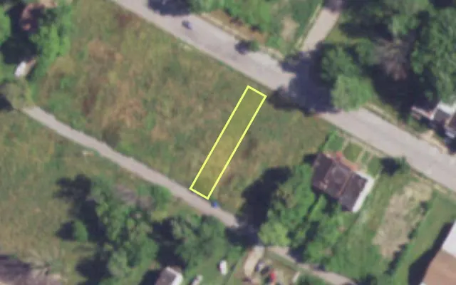 Aerial view of 4246 W LABADIE AV — vacant lot, St. Louis with approximate parcel outline
