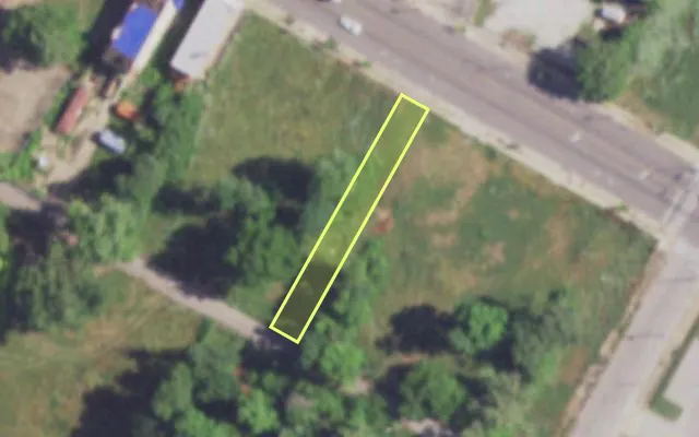 Aerial view of 4222 DR MARTIN LUTHER KING DR — vacant lot, St. Louis with approximate parcel outline