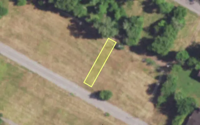 Aerial view of 4533 KENNERLY AV — vacant lot, St. Louis with approximate parcel outline