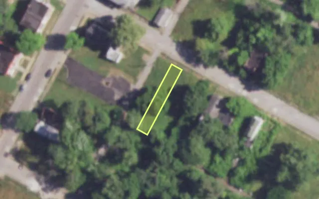Aerial view of 4232 COTE BRILLIANTE AV — vacant lot, St. Louis with approximate parcel outline