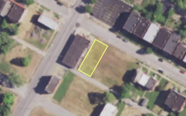Aerial view of 3860 MAFFITT AV — vacant lot, St. Louis with approximate parcel outline