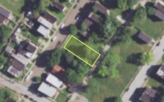 Aerial view of 4218 COLLEGE AV — vacant lot, St. Louis with approximate parcel outline