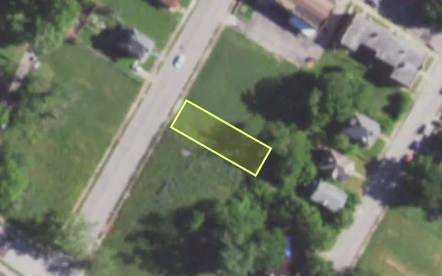 Aerial view of 1424 GOODFELLOW BLVD — vacant lot, St. Louis with approximate parcel outline