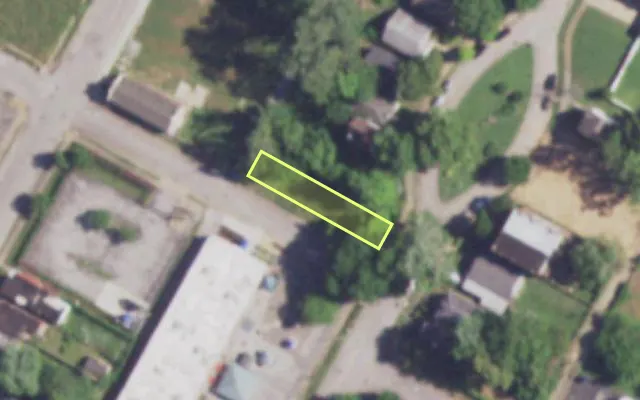 Aerial view of 1901 BELLE GLADE AV — vacant lot, St. Louis with approximate parcel outline