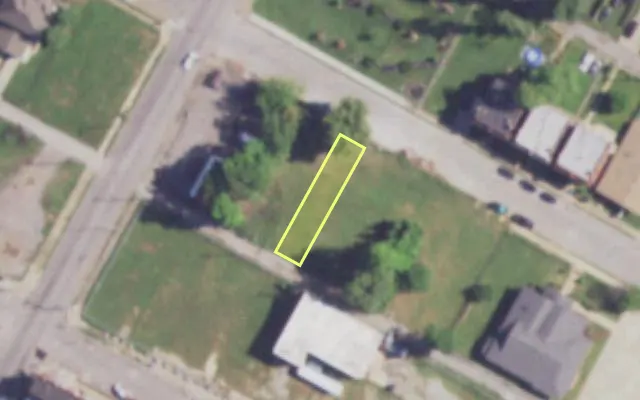 Aerial view of 3856 ST FERDINAND AV — vacant lot, St. Louis with approximate parcel outline