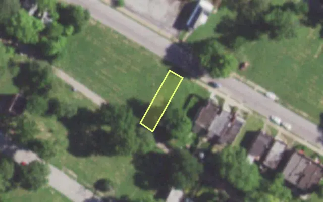 Aerial view of 5724 COTE BRILLIANTE AV — vacant lot, St. Louis with approximate parcel outline