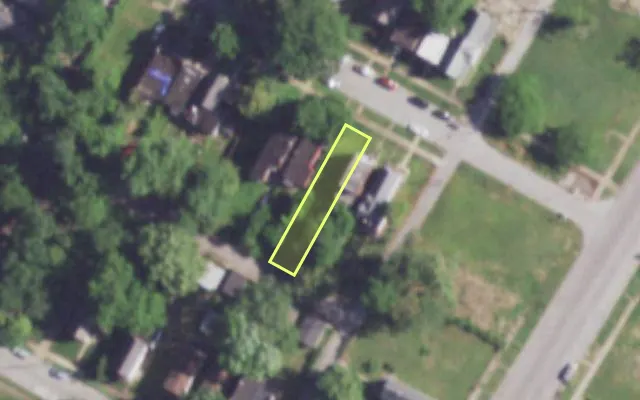Aerial view of 4020 GREEN LEA PL — vacant lot, St. Louis with approximate parcel outline