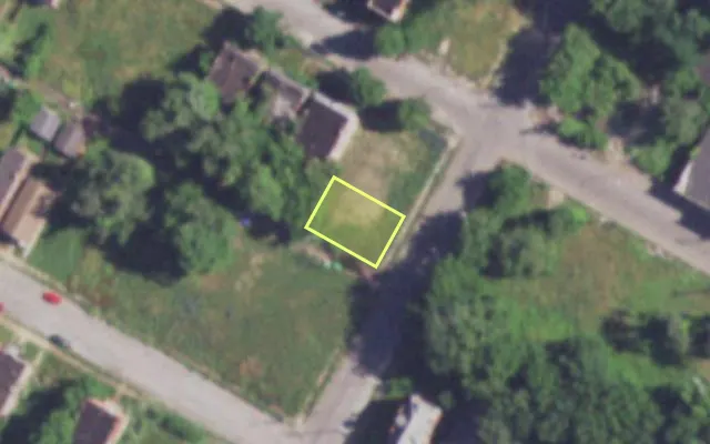 Aerial view of 1815 BISHOP P L SCOTT AV — vacant lot, St. Louis with approximate parcel outline