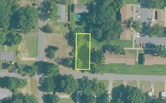 Aerial view of FAULKNER County parcel 710-02796-000 — Arkansas post-auction with approximate parcel outline