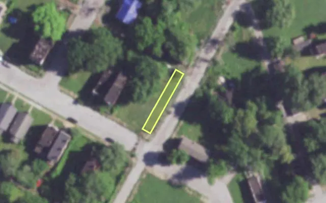 Aerial view of 2901 BAILEY AV — vacant lot, St. Louis with approximate parcel outline