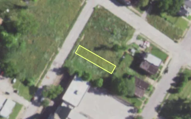 Aerial view of 1332 SEMPLE AV — vacant lot, St. Louis with approximate parcel outline