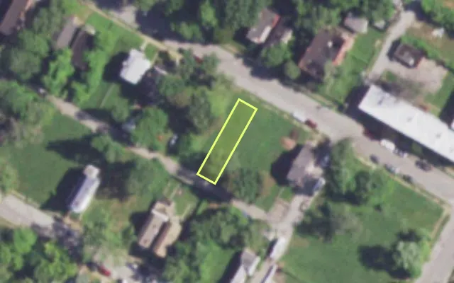 Aerial view of 4428 ANDERSON AV — vacant lot, St. Louis with approximate parcel outline
