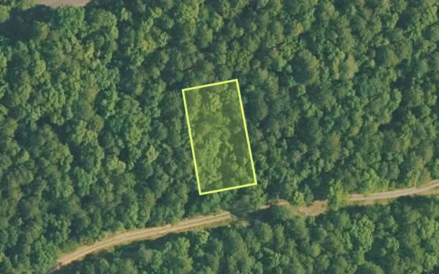 Aerial view of VAN BUREN County parcel 4400-11097-0000 — Arkansas post-auction with approximate parcel outline