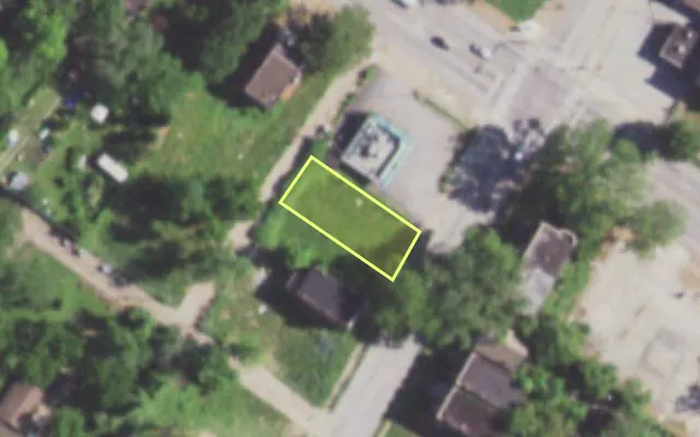 Aerial view of 1291 GOODFELLOW BLVD — vacant lot, St. Louis with approximate parcel outline