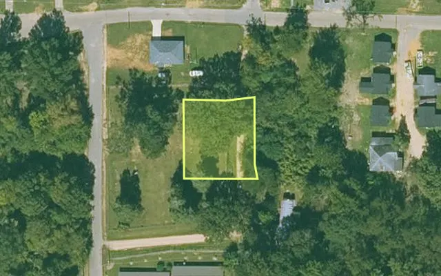 Aerial view of BRADLEY County parcel 700-19005-001 — Arkansas post-auction with approximate parcel outline