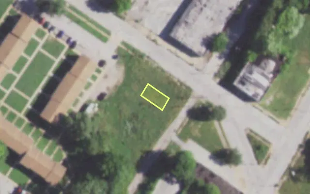 Aerial view of 1457 COCKRILL ST — vacant lot, St. Louis with approximate parcel outline