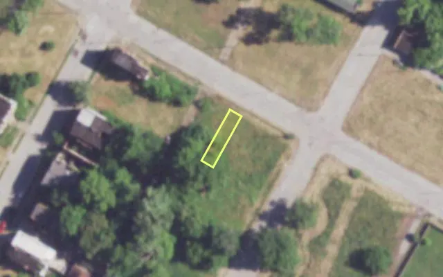Aerial view of 3108 NORTH MARKET ST — vacant lot, St. Louis with approximate parcel outline