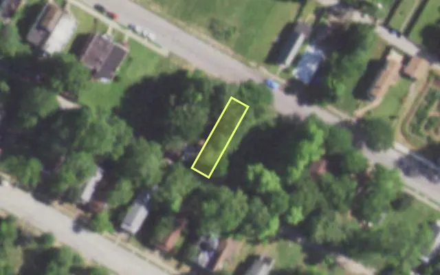 Aerial view of 5716 MAFFITT AV — vacant lot, St. Louis with approximate parcel outline