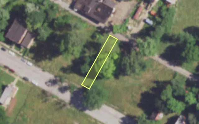 Aerial view of 4201 W EVANS AV — vacant lot, St. Louis with approximate parcel outline